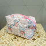 Floral + Bows Cosmetic Pouch Bag