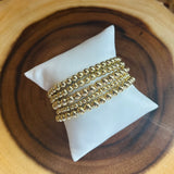 Metallic Beaded Stretch Bracelets