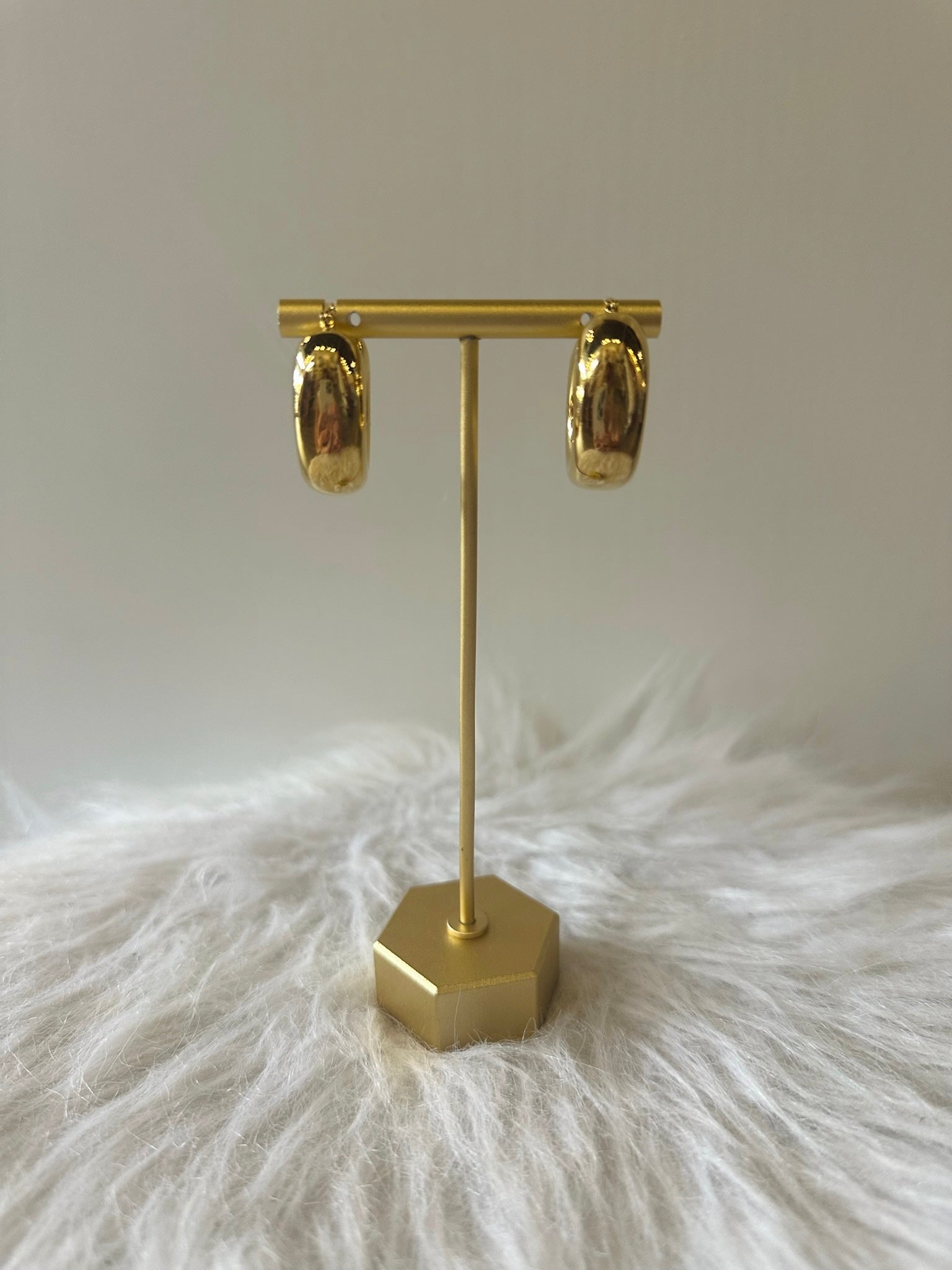 Gold Bubble Hoops