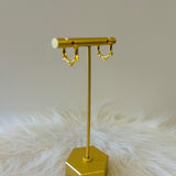 Brass Star Huggie Hoops