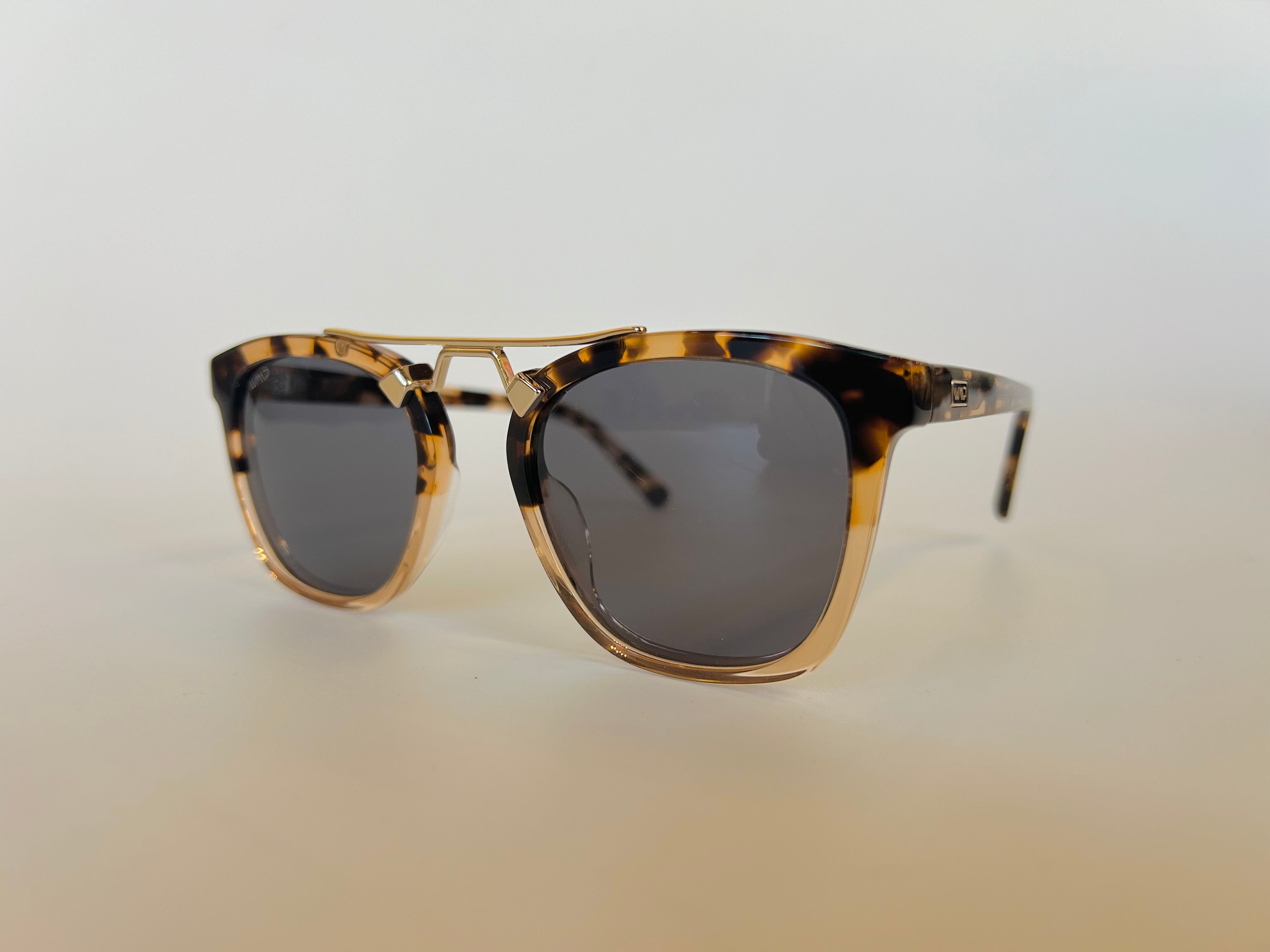 Demi Sunglasses - Crystal Brown Tortoise / Black Lens WMP