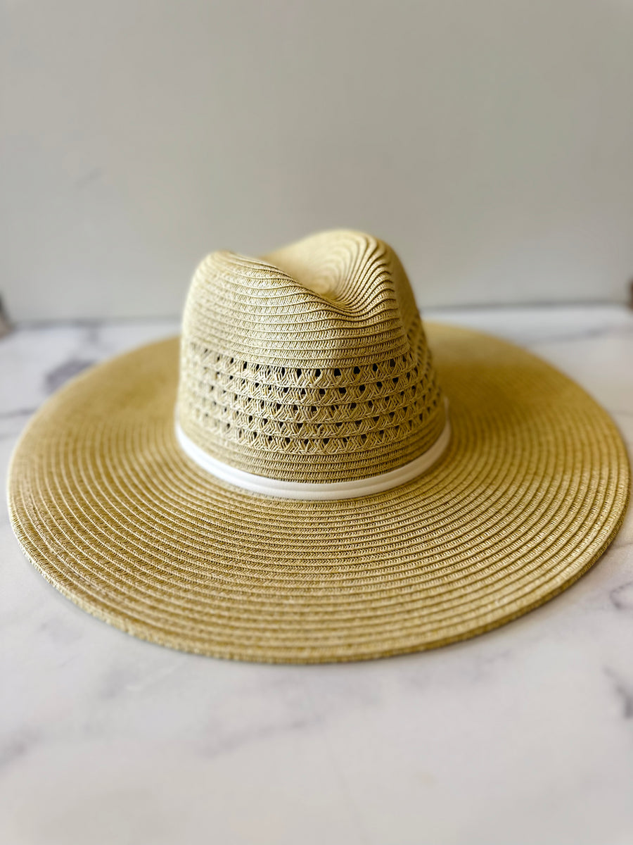 Leather Banded Panama Hat