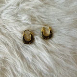 Puffy Leopard Hoops - D