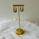 Puffy Leopard Hoops - D