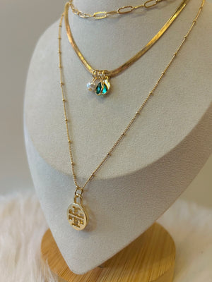 3 Row Tory Chain Necklace