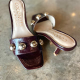 Theo Kitten Heel Sandal - Burgundy - Coconuts by Matisse