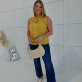 Serene Sleeveless Blouse - Gold