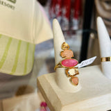 Elongated Cocktail Ring - Pink Combo