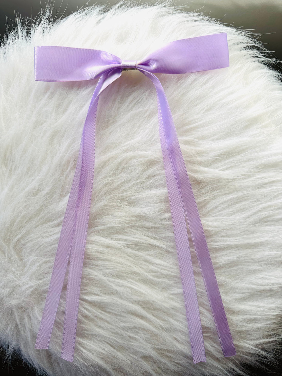 Long Bow Hair Clip - Lavender
