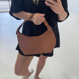 Woven Underarm Bag - Camel