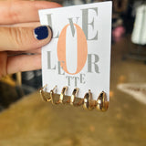 Brass Huggie Set