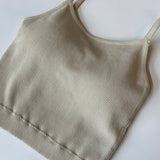 Ribbed Seamless Cami - Beige