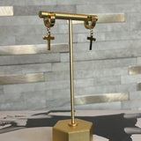 Cross Drop Hoop Huggie