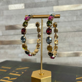 Multicolor Gem Hoops