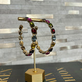 Multicolor Gem Hoops