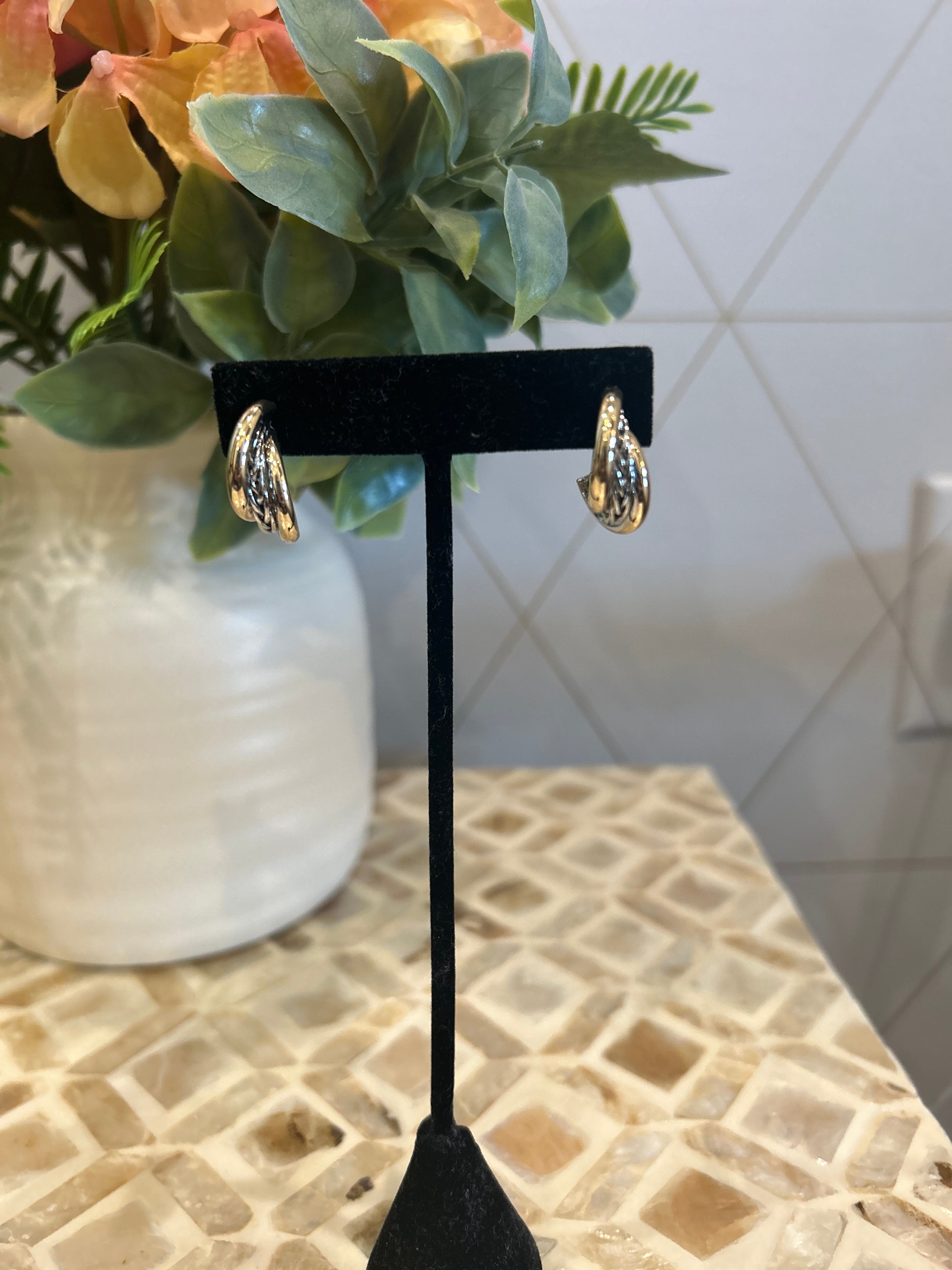 Two Toned Layered Hoop