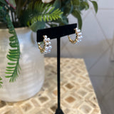 Double Row Pearl Hoop