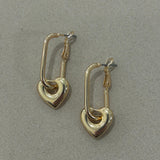 Drop Heart Earrings