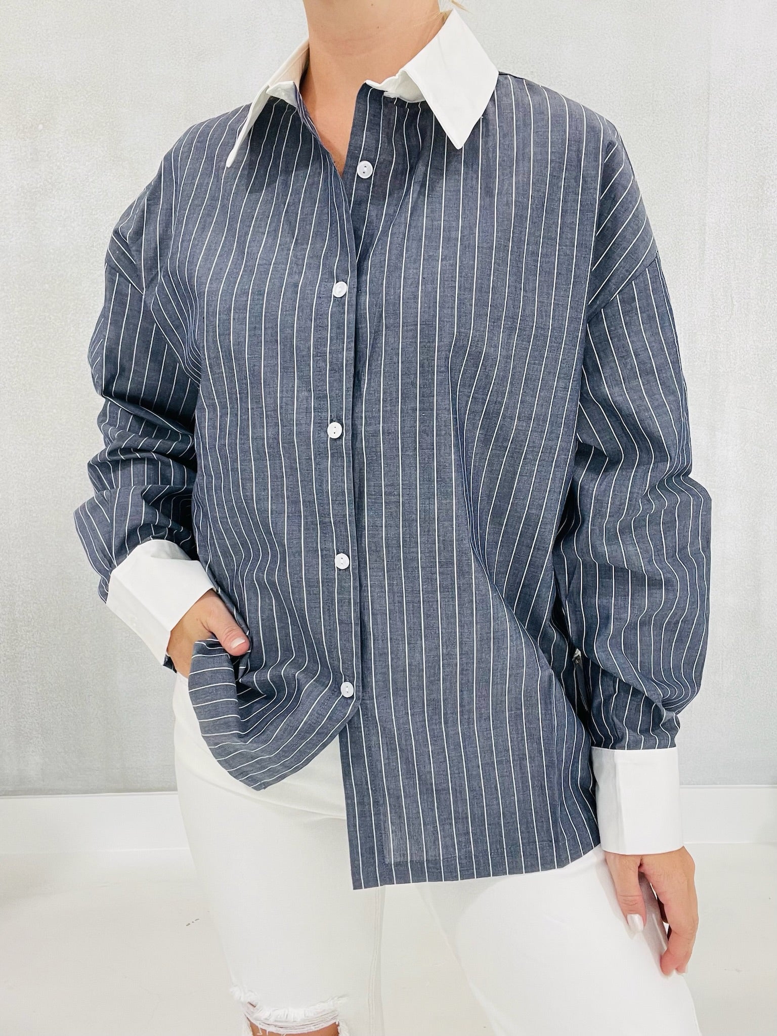 Pucket Button Down Top