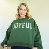 Joyful Appliqué Sweatshirt - Green