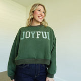 Joyful Appliqué Sweatshirt - Green