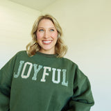 Joyful Appliqué Sweatshirt - Green