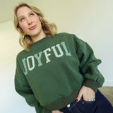 Joyful Appliqué Sweatshirt - Green