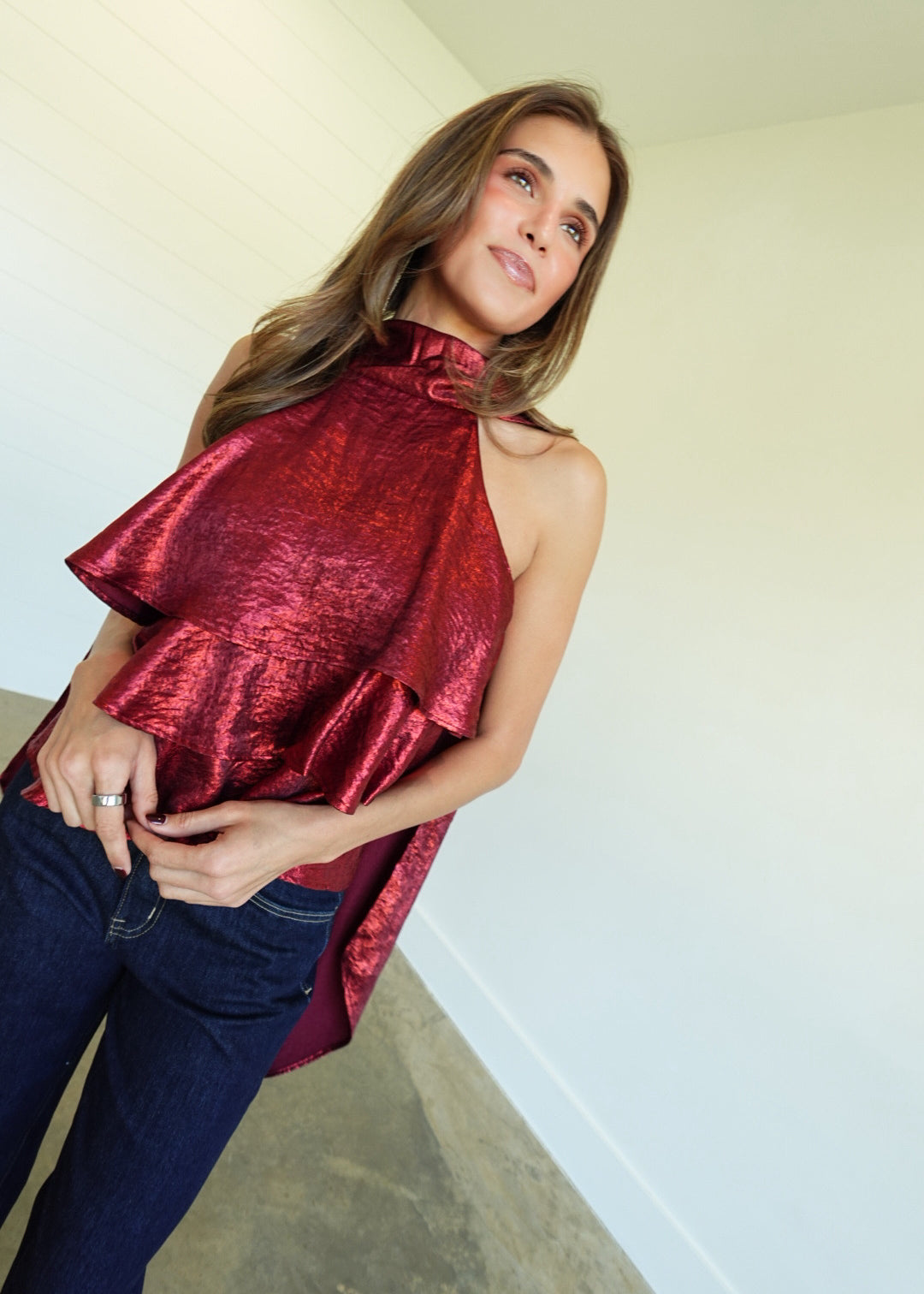 Mistletoe & Merlot Top