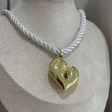 Braided Rope Necklace - White