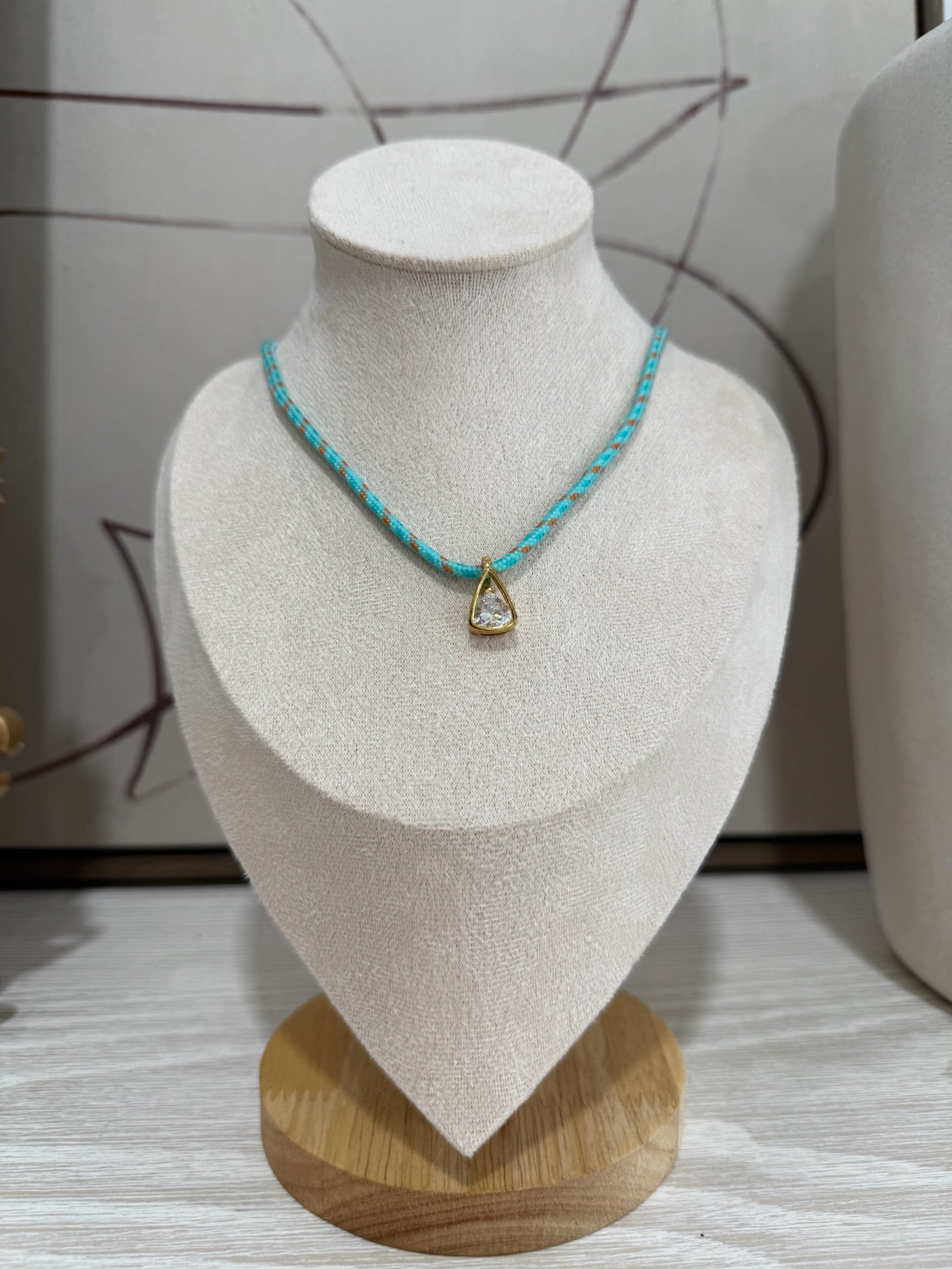 Minimalist Rope Necklace - Blue