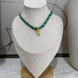 Minimalist Rope Necklace - Green
