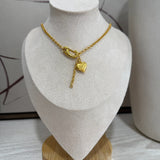 Paper Clip Heart Necklace