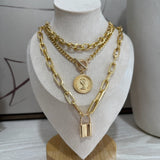 Layered Lock Necklace