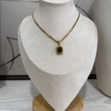 Rounded Tiger Eye Pendant Necklace