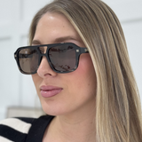 Sydney Sunglasses - Black Mineral/Brown Lens