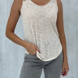 Burnout Basic Tank - Beige